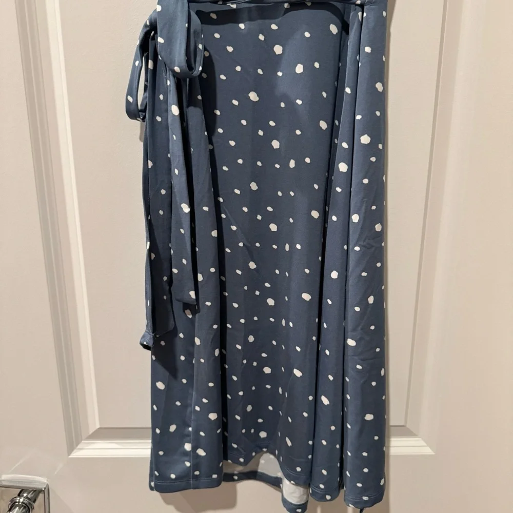 RIPE MATERNITY Liv Maternity Wrap Dress Blue XS - Picture 13 of 13